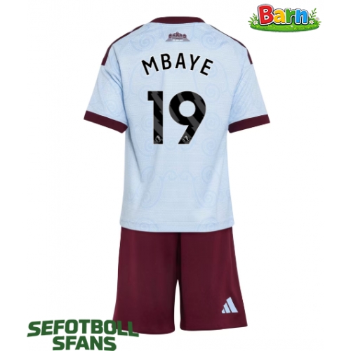 Aston Villa Ibrahim Mbaye #19 Tredjeställ Barn 2026-27 Kortärmad (+ Korta byxor)